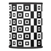 Black & White Checkerboard Illusion Lamp Shade (Left)