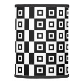 Black & White Checkerboard Illusion Lamp Shade (Right)