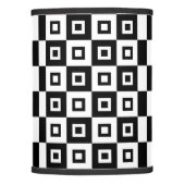 Black & White Checkerboard Illusion Lamp Shade (Front)