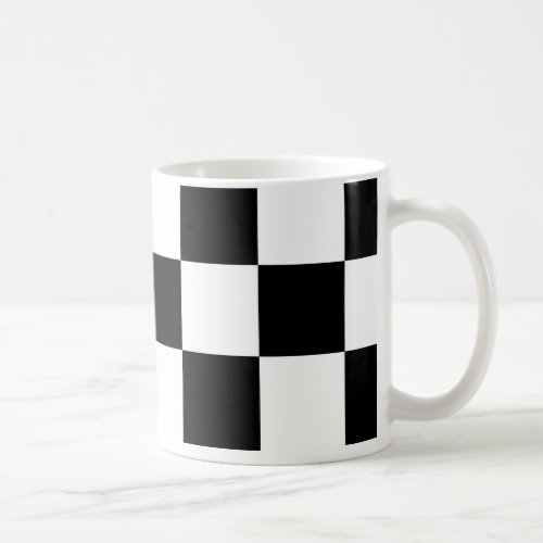 Black White Checkerboard Mugs