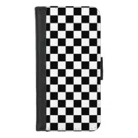 Checkered (Tan & White Pattern) iPhone Wallet Case by LXLBX8