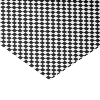 Black White Checkerboard Pattern Tissue Paper by BestPatterns4u at Zazzle