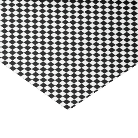 Black White Checkerboard Pattern Tissue Paper