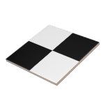 Black White Checkered Ceramic Tile<br><div class="desc">A bold checkered pattern comprised of two black and two white squares makes up this clean digital design. If you'd like to add a monogram or image to the design,  click the "Customize it!" button. 

 Digitally created image. 
 Copyright © Claire E. Skinner. All rights reserved.</div>