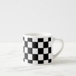 Black White Checkered Classic Pattern Espresso Cup