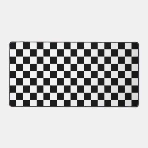 Black  White Checkered Desk Mat
