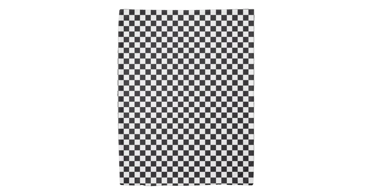 Black White Checkered Duvet Cover Zazzle