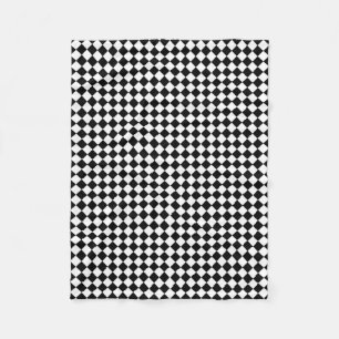 Black White Checkered Fleece Blanket