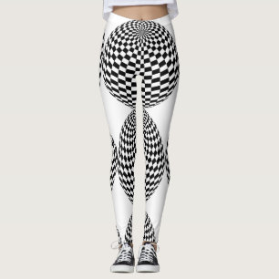 Black/White Checkered Globe Thunder_Cove Leggings