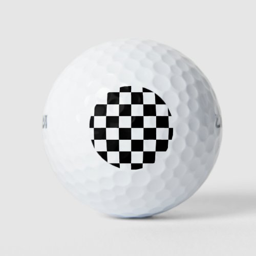 Black  White Checkered Golf Balls
