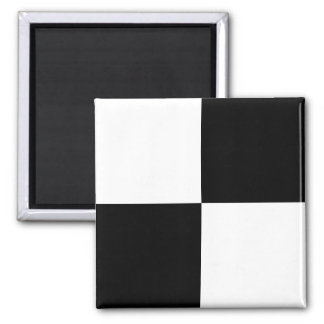 Black White Checkered Magnet