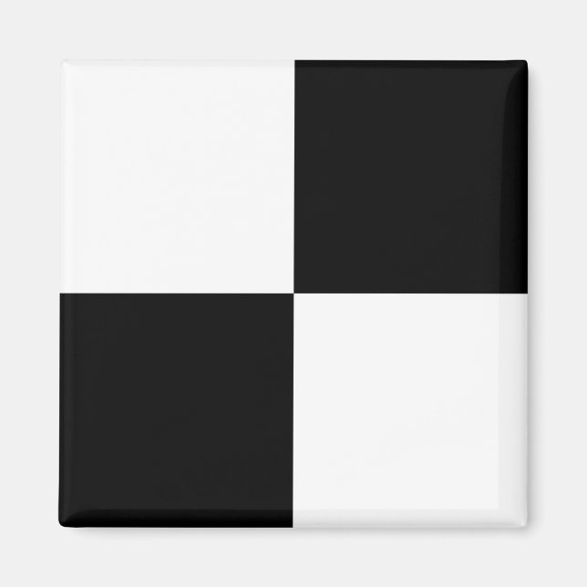 Black White Checkered Magnet (Front)