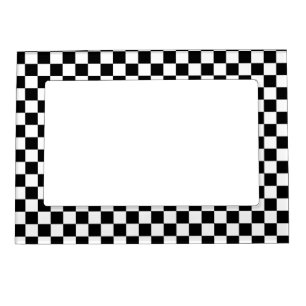 Black/White Checkered Magnet Picture Frame
