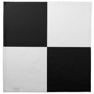 Black White Checkered Napkin
