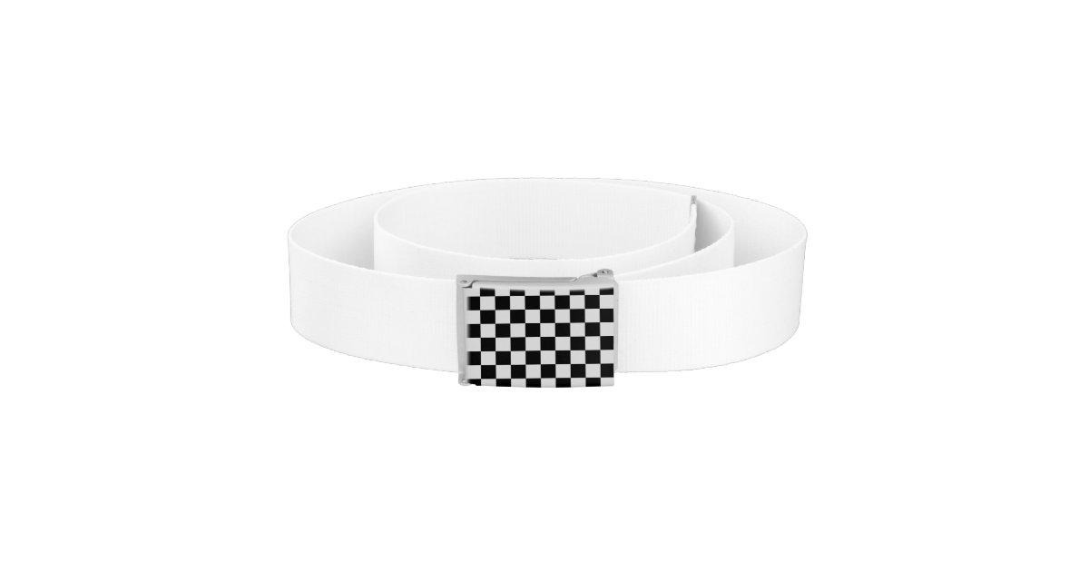 Checkered Print Belt