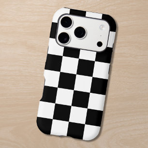 Black White Checkered Pattern iPhone 17 Pro Case