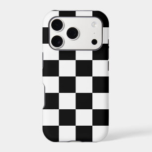 Black White Checkered Pattern iPhone 17 Pro Case