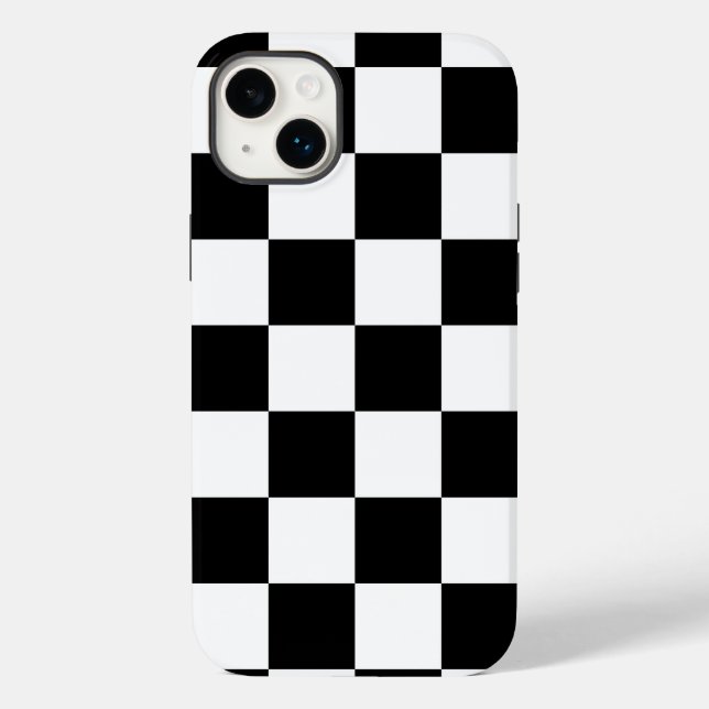 Black & White Checkered Pattern Case-Mate iPhone Case (Back)