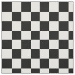Black White Checkered Pattern Fabric