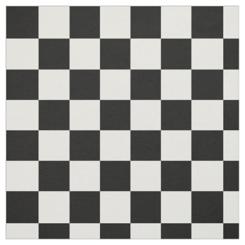 Black White Checkered Pattern Fabric by BestPatterns4u at Zazzle