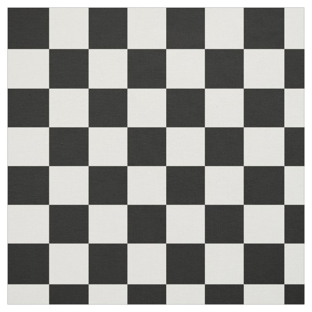 Black White Checkered Pattern Fabric (Swatch)