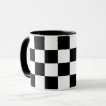 Black &amp; White Checkered Pattern Mug at Zazzle