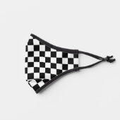 Black White Checkered Pattern Premium Face Mask (Left)