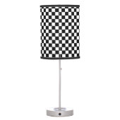 Black&White Checkered pattern Table Lamp (Back)