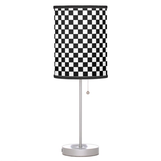 Black&White Checkered pattern Table Lamp (Left)