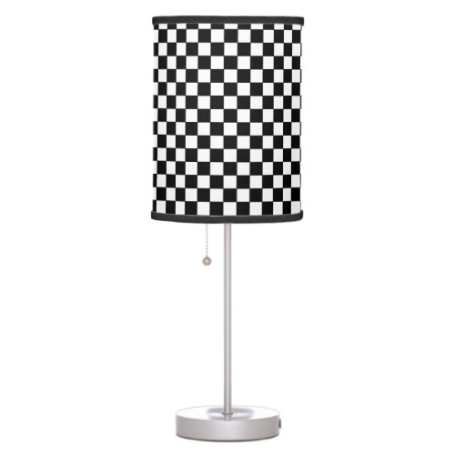 BlackWhite Checkered pattern Table Lamp