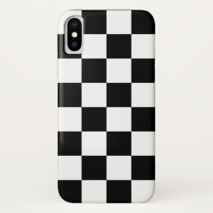 Black & White Checkered Pattern (WB) iPhone X Case
