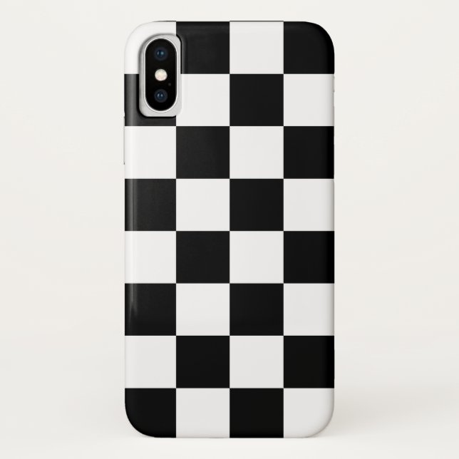 Black & White Checkered Pattern (WB) Case-Mate iPhone Case (Back)