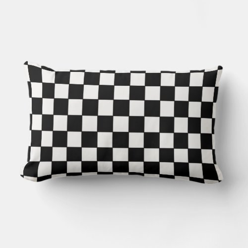 Black White checkered _ Pillow