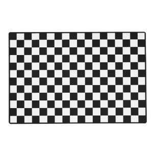 Black & White Checkered Placemat