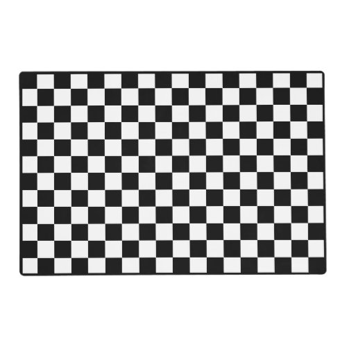 Black  White Checkered Placemat