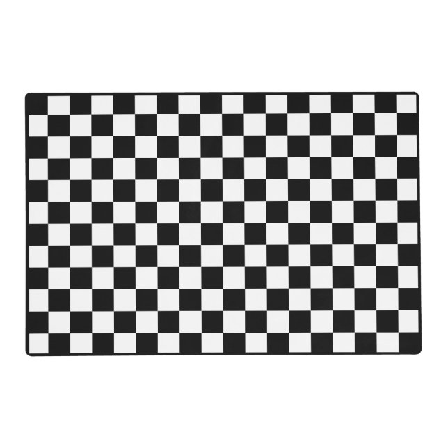 Black & White Checkered Placemat (Front)
