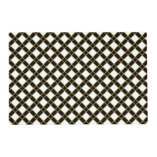 Black  White Checkered Placemat