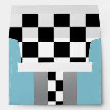 Black & white checkered, race car