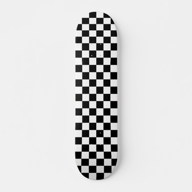 Black& White Checkered Skateboard Deck (Front)