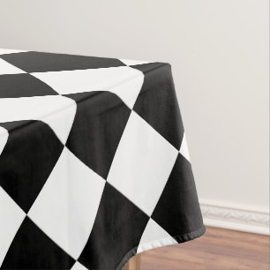 Black & White Checkered - Tablecloth