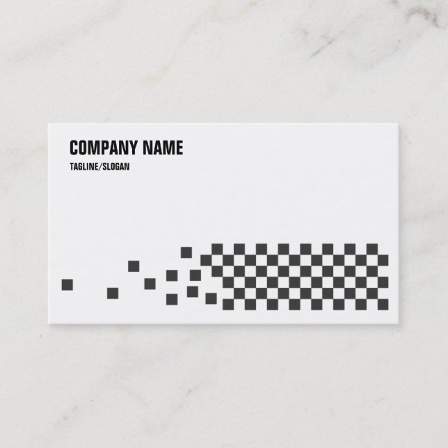 Black & White Checks Business Card (Front)