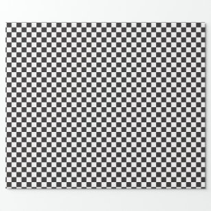 Sage Green Checkered Pattern Wrapping Paper by enframe studio