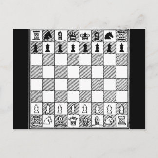 Black & White Chess Board Postcard