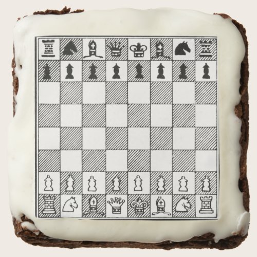 Black & White Chess Theme / Themed Brownies