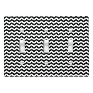Black&White Chevron Design - Light Switch Cover