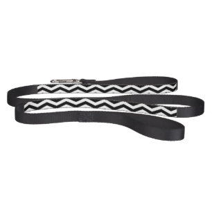 Black & White Chevron Dog Leash