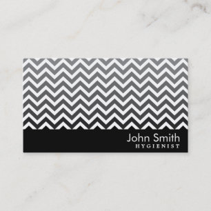 Black & White Chevron Hygienist Business Card