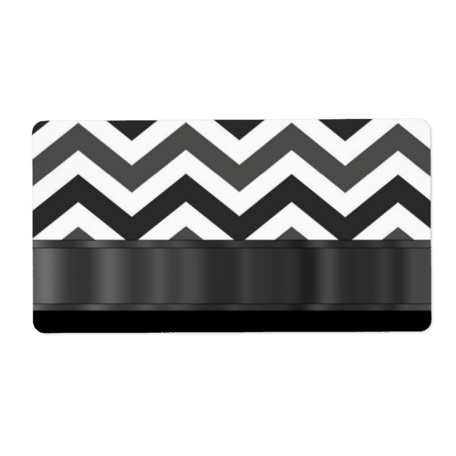 Black & white chevron label (Front)