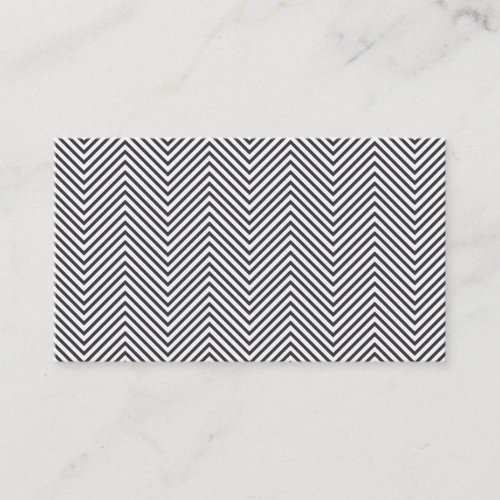 BLACK &amp; WHITE CHEVRON PATTERN Business Card