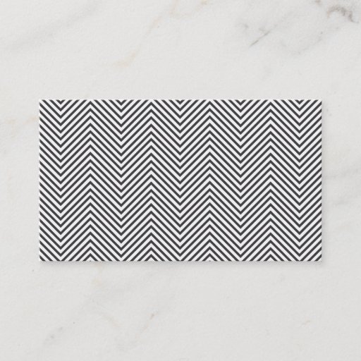 Customizable BLACK &amp; WHITE CHEVRON PATTERN Business Card